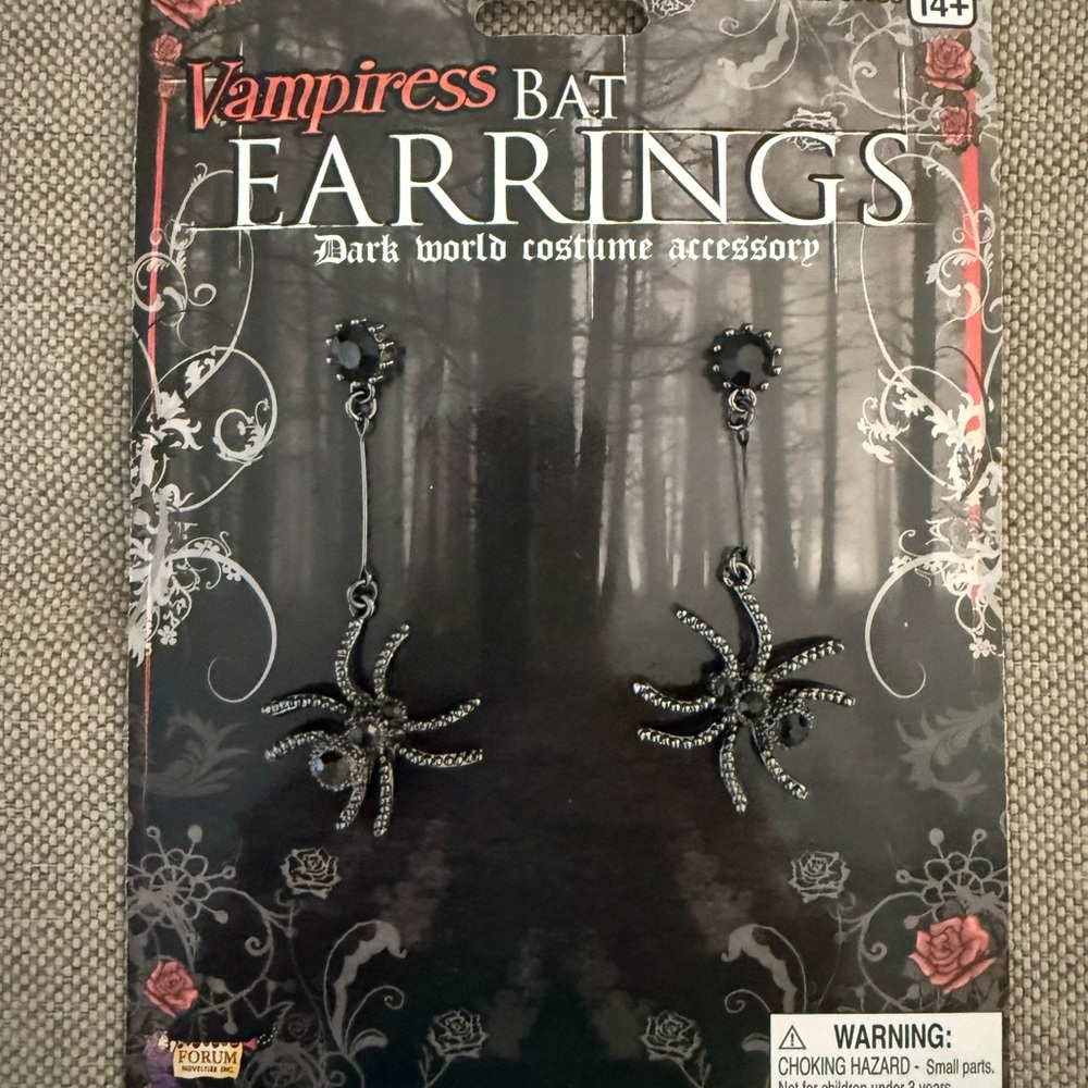 Vampiress Bat Earrings